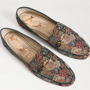 SAM EDELMAN Multicolored Floral Jacquard Bit Buckle LORAINE Loafers NEW